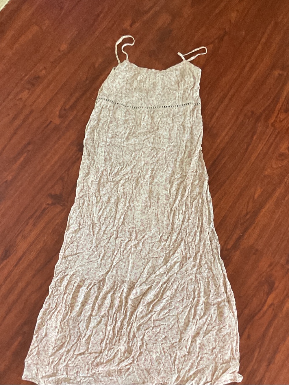 Hippie Rose Light Beige Spaghetti Strap Maxi Dress